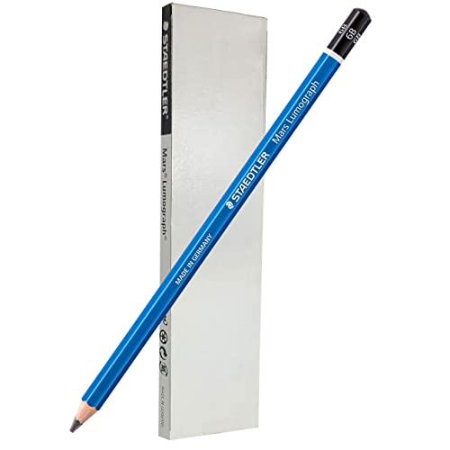 STAEDTLER Mars Lumograph 6B Graphite Art Drawing Pencil, 6 Pencils | for Sketching and Shading, Break-Resistant Premium Woodcase Drawing Pencils, 6-Piece Set - style: 6B