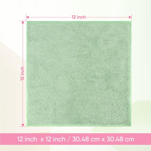 HOMEXCEL Washcloths 12PK, Ultra Soft&Highly Absorbent Face Towels, 12X12 in | Multi-Purpose Towels, Microfiber Wash Cloths for Bathroom, Hotel, Spa, Gym, and Kitchen, Machine Washable, Assorted Set - color: Assorted Set, size: 12 x 12 inch