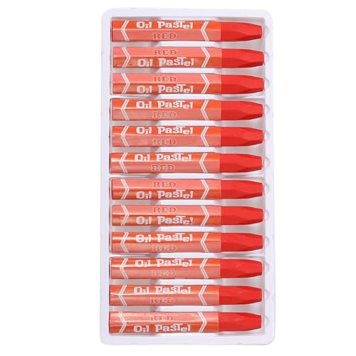PATIKIL Dark Red Oil Pastels, 24Pcs Soft Oil Crayons Vibrant and Creamy Pastels Stick Art Supplies for Art Painting Drawing Blending Graffiti for Artists Beginners - color: Dark Red