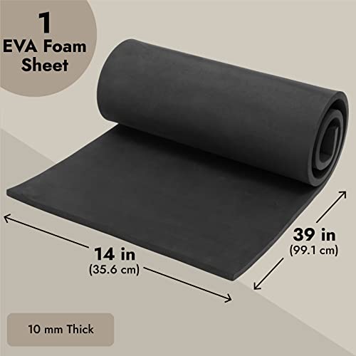 Bright Creations EVA Foam Sheet - Easy-to-Cut Customization & Cosplay Padding - 100 Kg/m3 High-Density Craft Foam - 10mm Thickness, 14 x 39 In - size: 1mm