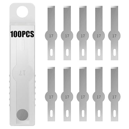 Headley Tools #17 Hobby Knife Blades(Pack of 100),Art Blades Cutting Tool with Storage Case for Craft, Hobby, Scrapbooking, Stencil - size: #17-100pcs