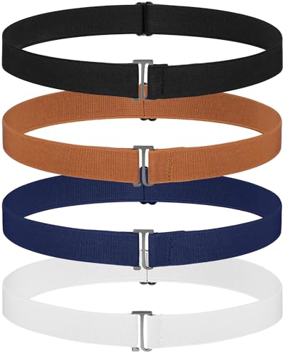 SATINIOR Invisible Stretch Belt Flat - color: Black, Brown, Dark Blue, White