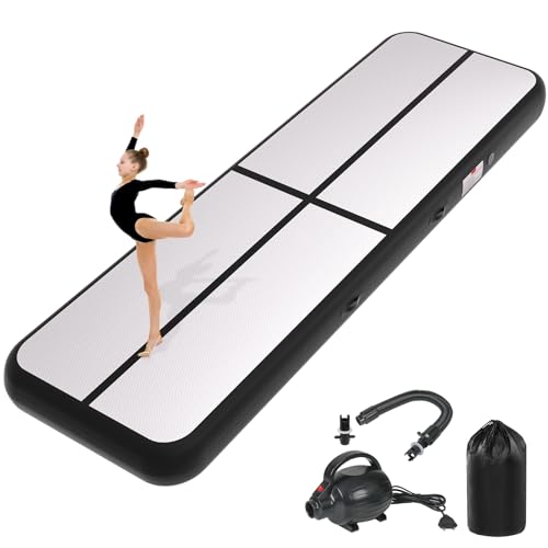 Inflatable Air Gymnastics Tumbling Mat 6ft 10ft 13ft 16ft 20ft - color: Black, size: 6.6ft*3.3ft*4in(2*1*0.1m)
