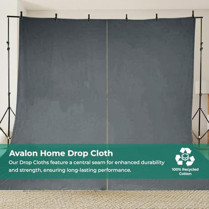Canvas Drop Cloth for Painting 9x12 feet Pack of 1-8oz Painters Drop Cloths for Painting - All Purpose Canvas Tarps for Floor & Furniture Protection - Recycled Cotton Fabric - size: 9x12 Ft - 1 pc