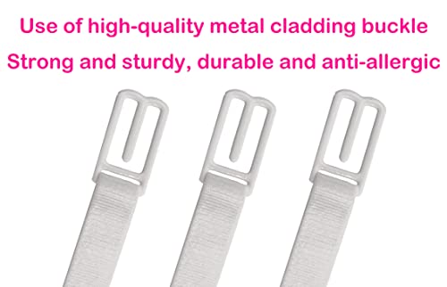 Women's Non-slip Adjustable Elastic Bra Strap Clips Holder-3 Packs - color: White