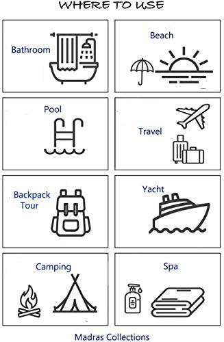 Beach Towel 100% Cotton Turkish Beach Towel Adult 38x70 Inch Pre-washed Absorbent Extra Large|Sand Free Quick Dry BathTowels|Lightweight Blanket|Travel Cruise Camping Spa Gym Yoga Towel|Dapple Grey - color: White Lightgrey