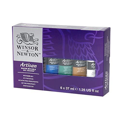 Winsor & Newton Artisan Water Mixable Oil Color Paint, Beginners Set, 1.25-oz (37ml) Tubes, Set of 6 - style: Beginners Set 6 x 1.25-oz