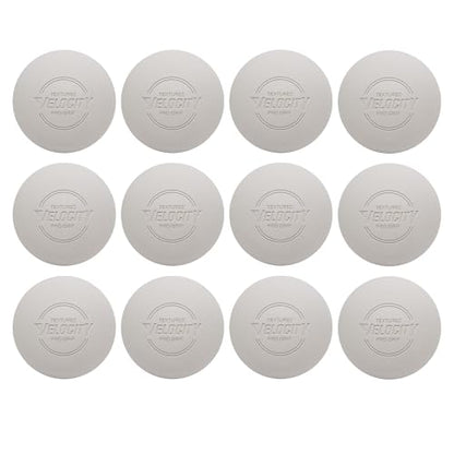 Velocity Pro Grip Lacrosse Balls - 6, 12, 18, 60 and 120 Packs - Certified for Youth, Club, High School, CLA, and College Game Play - color: White, size: 12 Balls