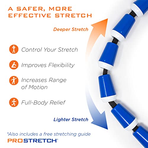 ProStretch StretchRite, Stretching Strap for Sore Muscles, Blue/White - color: Blue/White
