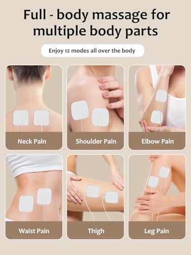 24 Modes TENS EMS Unit for Pain Relief, Muscle Stimulator Machine with 8 Reusable Electrode Pads - FDA Cleared 3-in-1 Device, 40 Intensity Levels, 90 Min Timer, Back/Neck/Knee Therapy, Pulse 2-150Hz - color: 280 White