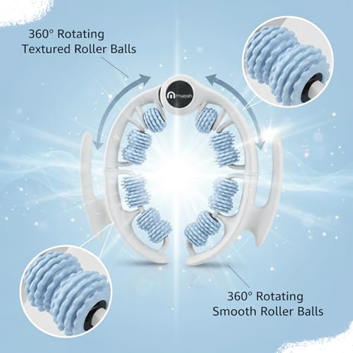 Anti-Cellulite Massage Roller for Legs & Body – Cellulite Roller & Cellulite Massage Tool with Deep Tissue Fascia Rolling for Lymphatic Drainage, Thighs & Buttocks (Blue)