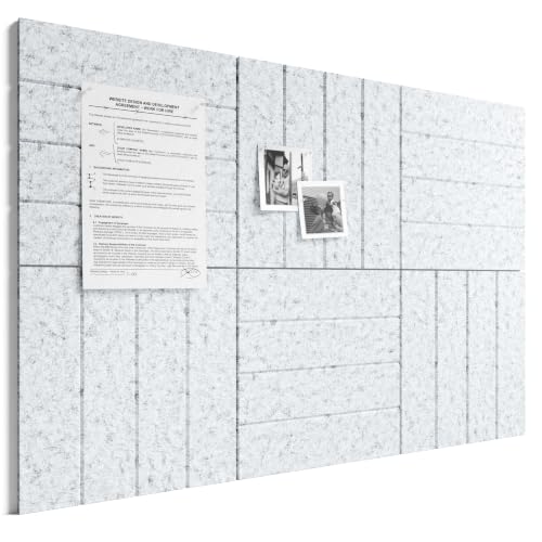 Bumusty 36" x 24" Large Cork Board Alternative, Light Gray - color: Light Gray, size: Bold-stripe 6-pack