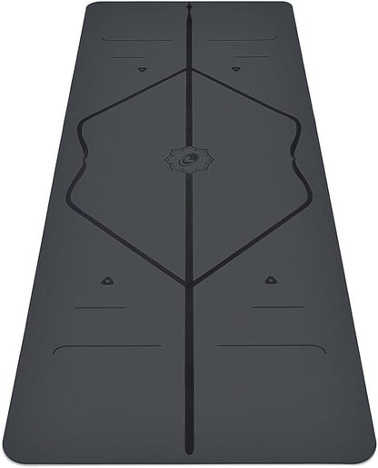 Liforme Travel Yoga Mat - Patented Alignment Design, Advanced Non-Slip Grip - color: Gray