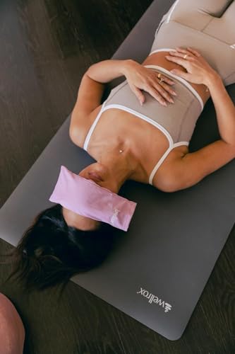 Wellrox Weighted Eye Pillow - Flaxseeds & Lavender Eye Pillow Weighted for Restorative Yoga, Meditation & Stress Relief (Natural, Scented) - color: Natural