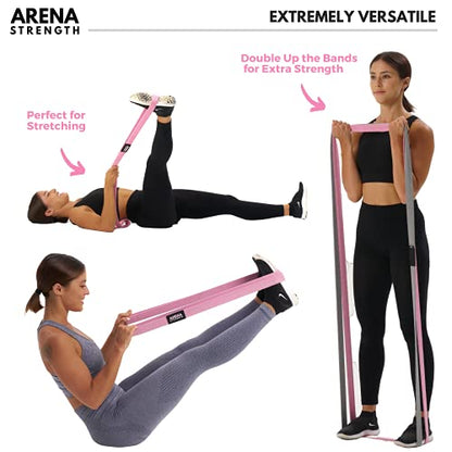Arena Strength Long Fabric Full Body Resistance Bands, Set of 4