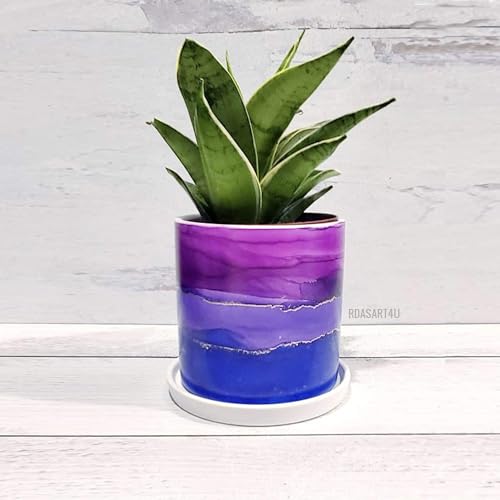 Pixiss Purple Alcohol Ink Set - 5 Shades of Highly Saturated Alcohol Ink for Epoxy Resin Supplies, Yupo Paper, Tumblers, Coasters - Resin Colorant for Epoxy Resin and Resin Art Supplies - color: Purples