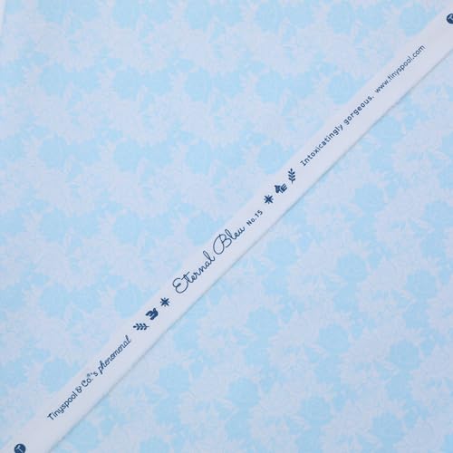 Tinyspool & Co. Quilting Bundle – Eternal Bleu Twirlie Roll Fabric + 3-Yard Fabric No.15 – Baby Blue – 100% American Cotton Fabric Kit with Strips & Pre-Cut Yardage for Borders, Binding & Backing