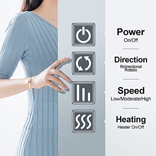 Shiatsu Neck and Back Massager with Heat for Pain Relief Deep Tissue Gifts | Ergonomic Design Shoulder Massager, Christmas Women Men Gifts for Mom Dad Wife Husband Him Her, Birthdays Gift (NOT Cordless) - color: Gray Yellow