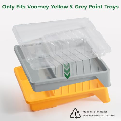 VOOMEY 13PCS 9 Inch Paint Roller Refill Pack, Microfiber Covers & Liners | Includes 3 Microfiber Roller Covers and 10 Tray Liners for Easy Cleanup and House Painting Projects - style: 10 pcs paint tray liners&3 paint roller