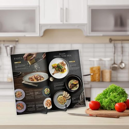 LIONWEI LIONWELI Plate Display Stand Easel Holders - 8" Tabletop Metal Stands for Decorative Plates, Picture Frames and Cookbooks - Black, 2-Pack - size: 8 inch (2 pieces)
