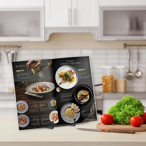 LIONWEI LIONWELI Plate Display Stand Easel Holders - 8" Tabletop Metal Stands for Decorative Plates, Picture Frames and Cookbooks - Black, 2-Pack - size: 8 inch (2 pieces)
