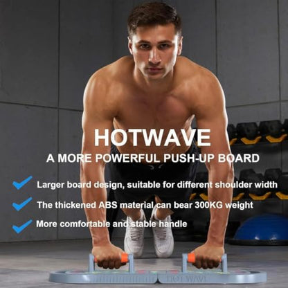 HOTWAVE Push Up Board, Portable PushUp Board, Foldable 20 in 1 Push Up Bar - color: Grey