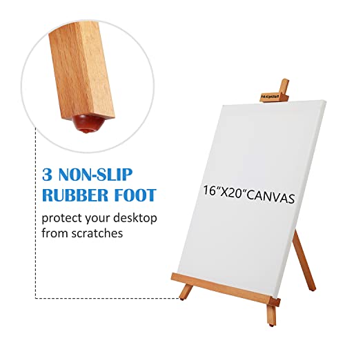 Beechwood 25" Tabletop Easel Display Stand for Painting | Holding Canvas Up to 22 1/2 Inches High, A-Frame Artist Tripod with Rubber Feet, Portable Photo and Sign Holder - size: 1 Pack