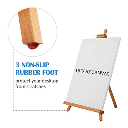 Beechwood 25" Tabletop Easel Display Stand for Painting | Holding Canvas Up to 22 1/2 Inches High, A-Frame Artist Tripod with Rubber Feet, Portable Photo and Sign Holder - size: 1 Pack