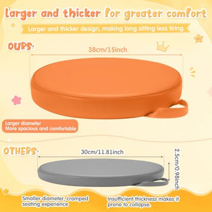 Gerrii 12Pcs Floor Cushions for Classroom,15 in Extra Thick Flexible,Pastel - color: Pastel