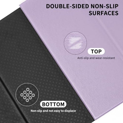 Foldable Yoga Mat Extra Large 74"×31.5" - color: Light Purple+Black