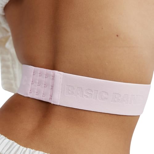 THE BASIC BAND Seamless Layering & Cropping Band for Women | Elastic Waistband with Hook & Eye Closure - color: Pink, size: XX-Small-X-Small