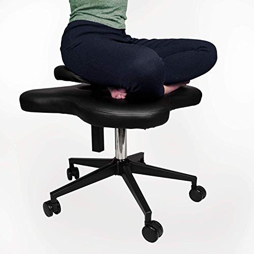 HANS Hans Meditation Chair,Cross Legged Kneeling Chair for Ergonomic Posture Corrective Seat (Balck) 211 211 - color: Balck