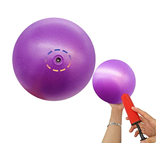 Exercise Pilates Mini Yoga Balls Barre Small for Home Stability Squishy Training Physical Therapy Improves Balance with Pump(Green, 6 Inch)