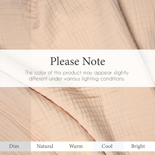 Salt Earth 100% Cotton Gauze 80"X90" Queen 4 Layered Blanket- Parchment | Premium Muslin Blanket for Couch,Bed,Living,Summer Lightweight, All Seasons Blankets & Throws, Boho,Travel & Skin Friendly - color: Parchment, size: 80"X90" Queen