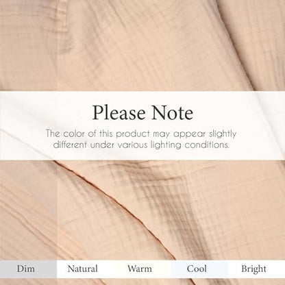 Salt Earth 100% Cotton Gauze 55"X75" Twin 4 Layered Blanket- Parchment | Premium Muslin Blanket for Couch,Bed,Living,Summer Lightweight, All Seasons Blankets & Throws, Boho,Travel & Skin Friendly - color: Parchment, size: 55"X75" Twin