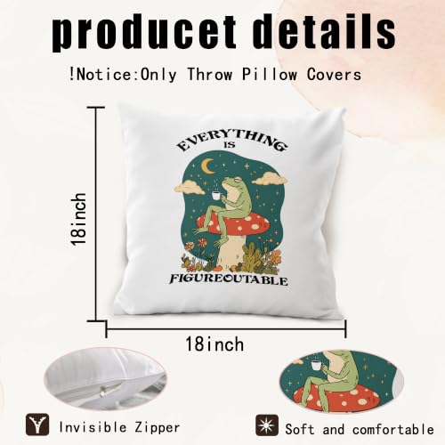 Everything is Figureoutable Inspirational Throw Pillow Cover 18x18 - color: Everything is Figureoutable