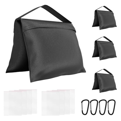 4 Pack Sandbags Heavy Duty Weight Bags with 8 Bags & 4 Hooks