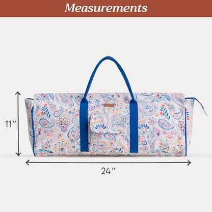 Maison d' Hermine Yoga Mat Duffle Bag Gym Tote Yoga Mat Carry Bag | Cylindrical bag for Woman Men Gifts Adjustable shoulder straps with Drawstring Water Bottle Pocket and zipper pocket - color: Indian Floral, style: Yoga Mat Tote
