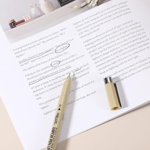PATIKIL Fineliner Pens, 12 Pcs 1 1mm Fineliner Marker Black Waterproof Ink Archival Drawing Pens Art Supplies Set for Sketching Journaling Scrapbooking Artist Illustration - size: 1 1mm