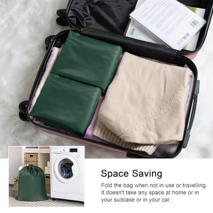 Polecasa Extra Heavy-Duty Laundry Bag with Handles, Green, 21x24” - color: Green, size: 21" x 24" | 1 Pack