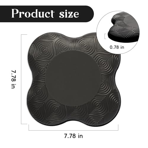 2 Packs Yoga Knee & Elbow Cushions - Extra Thick Foam for Knees, Elbows, Wrists, Hands & Head - Pilates & Kneeling Pads - Support Foam Pads for Women & Men - color: black