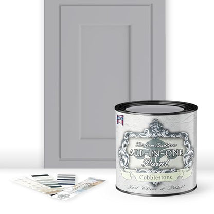 ALL-IN-ONE Paint by Heirloom Traditions, Cobblestone, Quart - color: Cobblestone, size: 32 Fl Oz (Pack of 1)