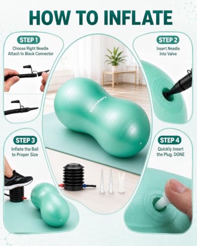 INPANY Peanut Exercise Ball for Labor, Physical Therapy & Fitness - color: Green