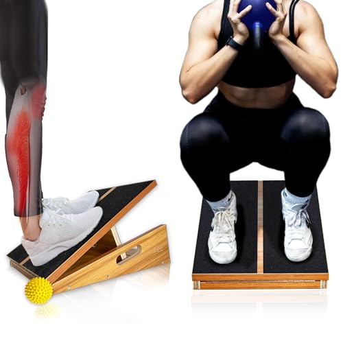 BAM Athletica's Physical Therapy Slant Board for Calf Stretching, Injury Recovery & Fitness | Adjustable Calf Stretcher Incline Board for Plantar Fasciitis Relief, Achilles Rehab, Squats & Exercise - color: Therapyflex Pro Premium | Large Full Coverage