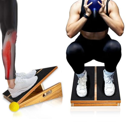 BAM Athletica's Physical Therapy Slant Board for Calf Stretching, Injury Recovery & Fitness | Adjustable Calf Stretcher Incline Board for Plantar Fasciitis Relief, Achilles Rehab, Squats & Exercise - color: Therapyflex Pro Premium | Large Full Coverage
