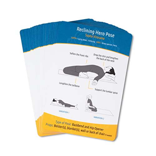 Restorative Yoga Deck: - Relax and Restore with Gentle Poses - De-Stress and Heal - Includes 26 Postures and 8 Sequences with Clear Instructions - Yoga Cards for Beginner and Advanced Yogis