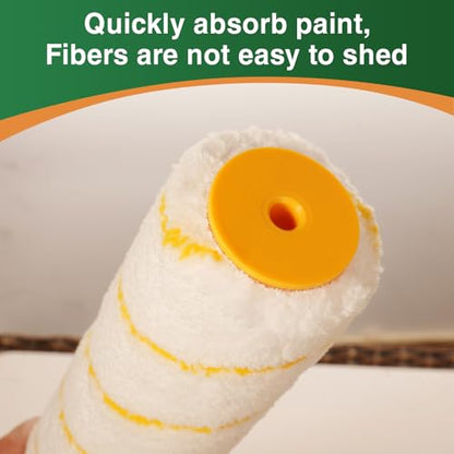 VOOMEY 7 Pcs 18 Inch Paint Tray Liners,6 Pcs 18 Inch Roller Covers, Large Paint Roller Sleeves for Wall, Ceiling, Painters, Painting Surfaces. - size: 7 Pcs 18" Tray Liners & 6 Pcs 18" Roller