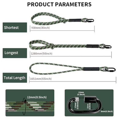 Heavy Duty Tree Swing Ropes, Hammock Tree Straps Hanging Kit, for Outdoor Swings Hammock Playground Set Accessories (5.41ft,65",Green,1Pack) - size: 5.41FT-1Pack