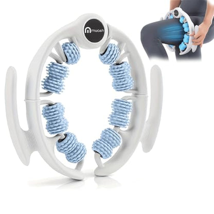 Anti-Cellulite Massage Roller for Legs & Body – Cellulite Roller & Cellulite Massage Tool with Deep Tissue Fascia Rolling for Lymphatic Drainage, Thighs & Buttocks (Blue)