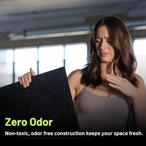 Baselayer CORE Series Interlocking Floor Tiles - Durable ½ in TPE (Rubber Like, NOT Foam, no Odor) - Gym Flooring for Stretching, Yoga, Pilates - Black, 30 SqFt (12 Pack) - Made in USA